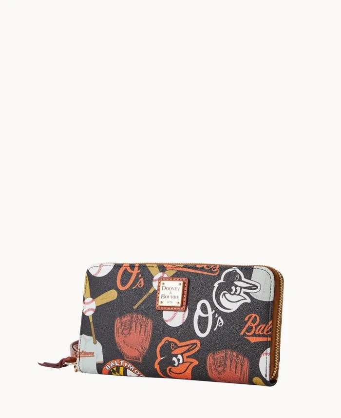 Dooney and Bourke MLB Orioles Large Zip Around Wristlet Orioles WomenMen Wallets Dooney and Bourke MLB Orioles Large Zip Around Wristlet Orioles WomenMen Wallets