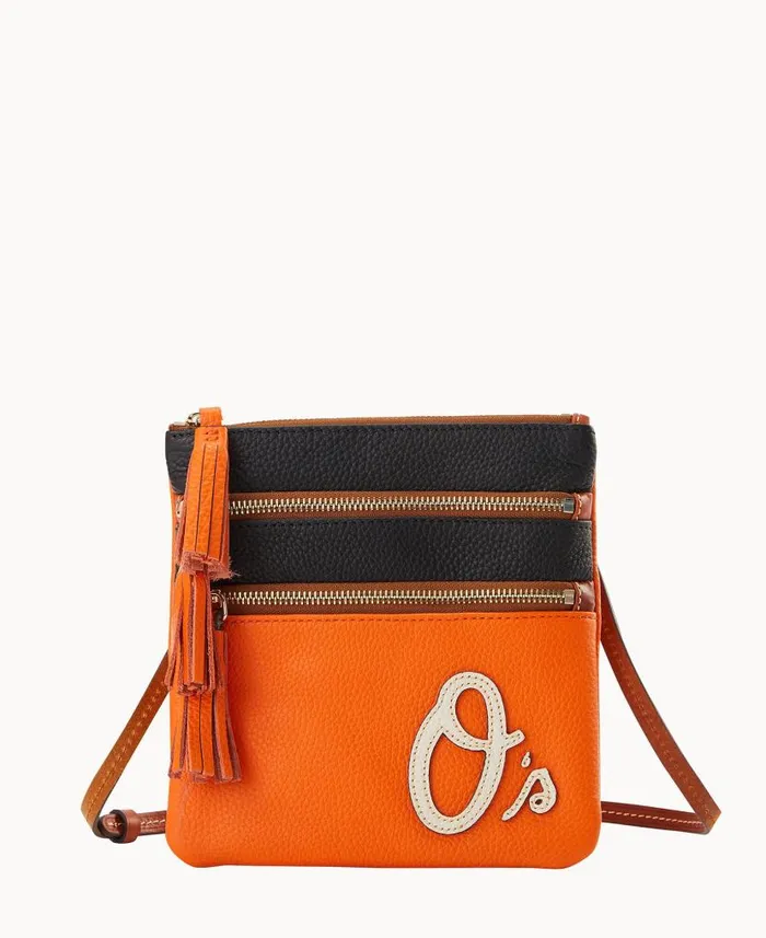 Dooney and Bourke MLB Orioles Triple Zip Crossbody Orioles WomenMen Crossbodies Dooney and Bourke MLB Orioles Triple Zip Crossbody Orioles WomenMen Crossbodies