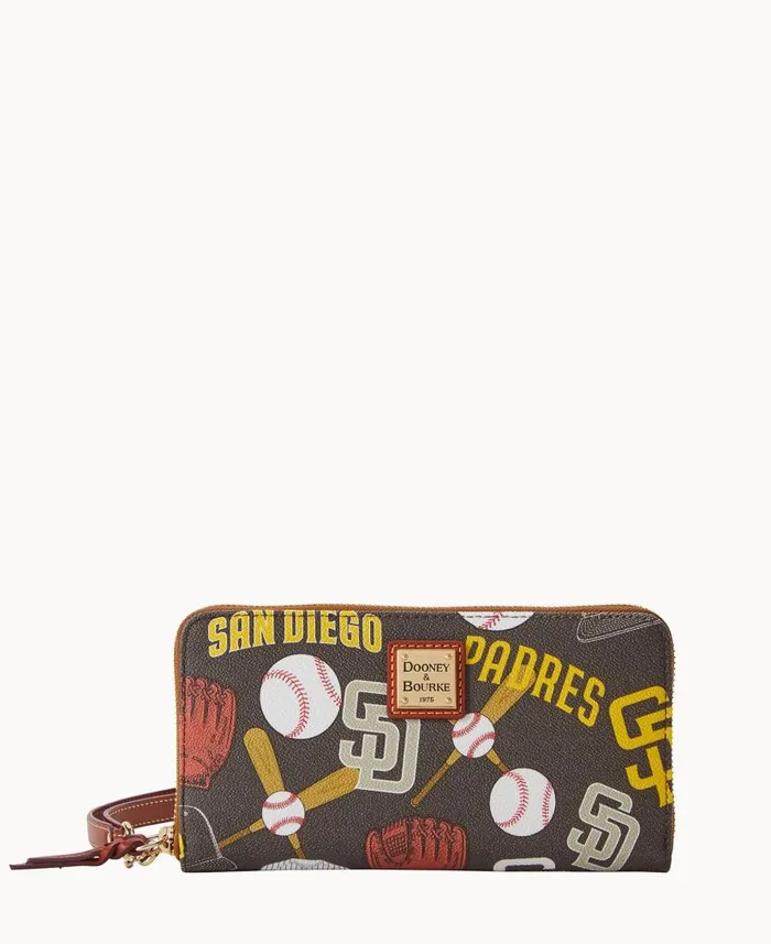 Dooney and Bourke MLB Padres Large Zip Around Wristlet Padres WomenMen Wallets Dooney and Bourke MLB Padres Large Zip Around Wristlet Padres WomenMen Wallets