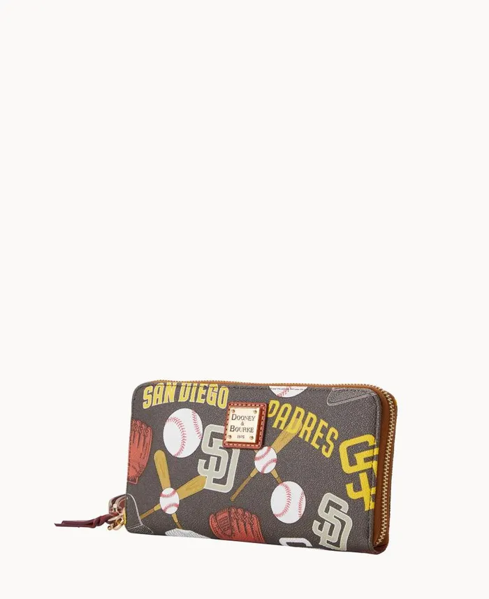 Dooney and Bourke MLB Padres Large Zip Around Wristlet Padres WomenMen Wallets Dooney and Bourke MLB Padres Large Zip Around Wristlet Padres WomenMen Wallets