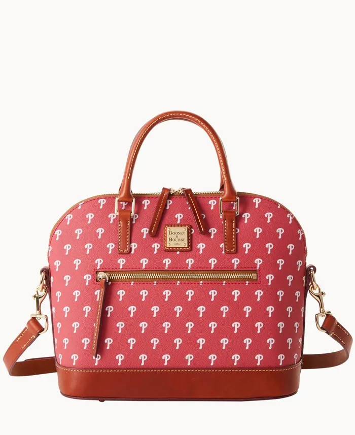 Dooney and Bourke MLB Phillies Domed Zip Satchel Phillies WomenMen Satchels