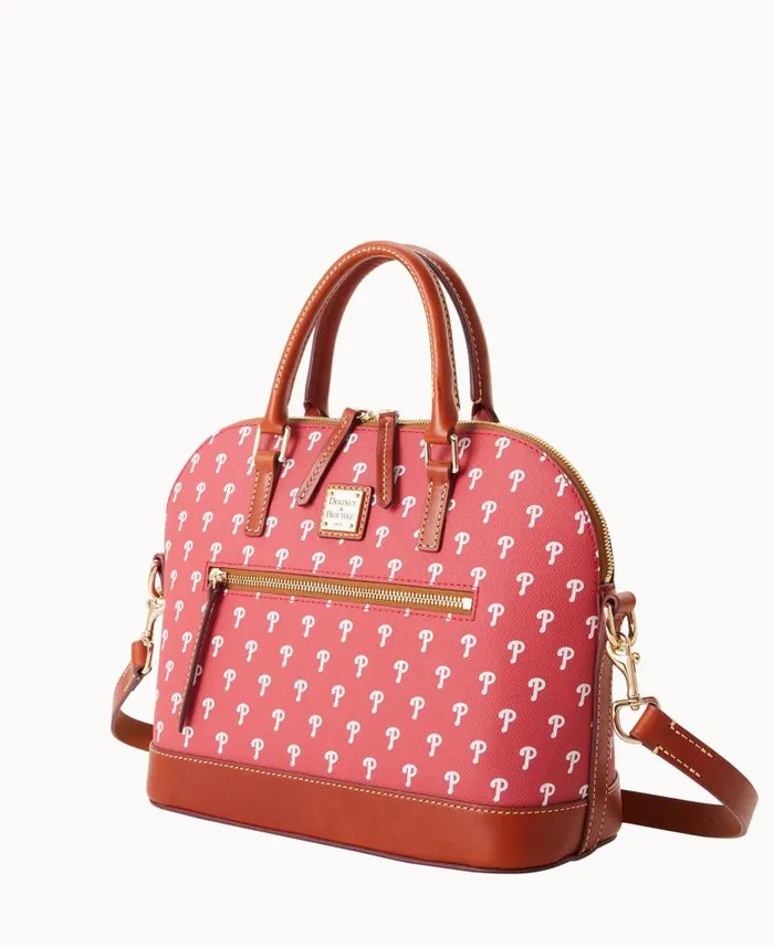 Dooney and Bourke MLB Phillies Domed Zip Satchel Phillies WomenMen Satchels