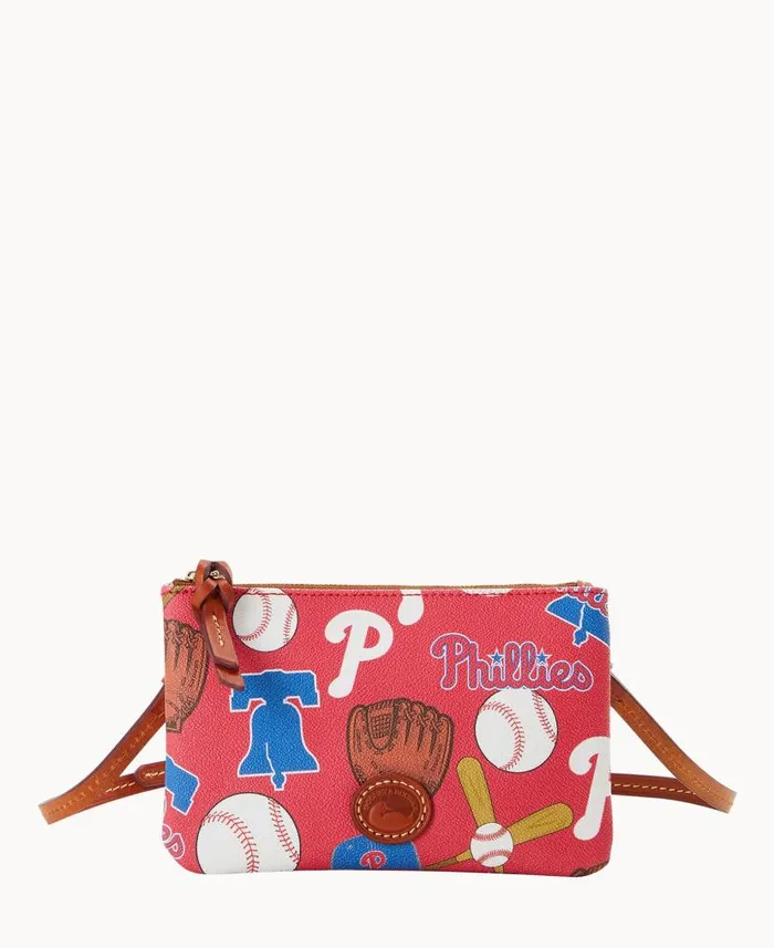 Dooney and Bourke MLB Phillies Top Zip Crossbody Phillies WomenMen Crossbodies