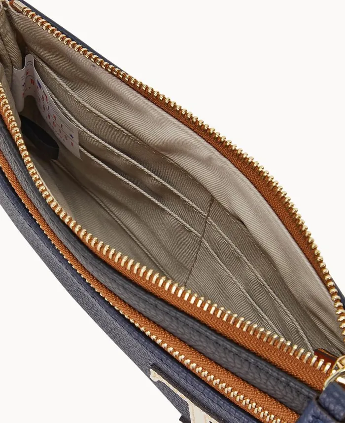 Dooney and Bourke MLB Rays Double Zip Wristlet Rays WomenMen Wallets