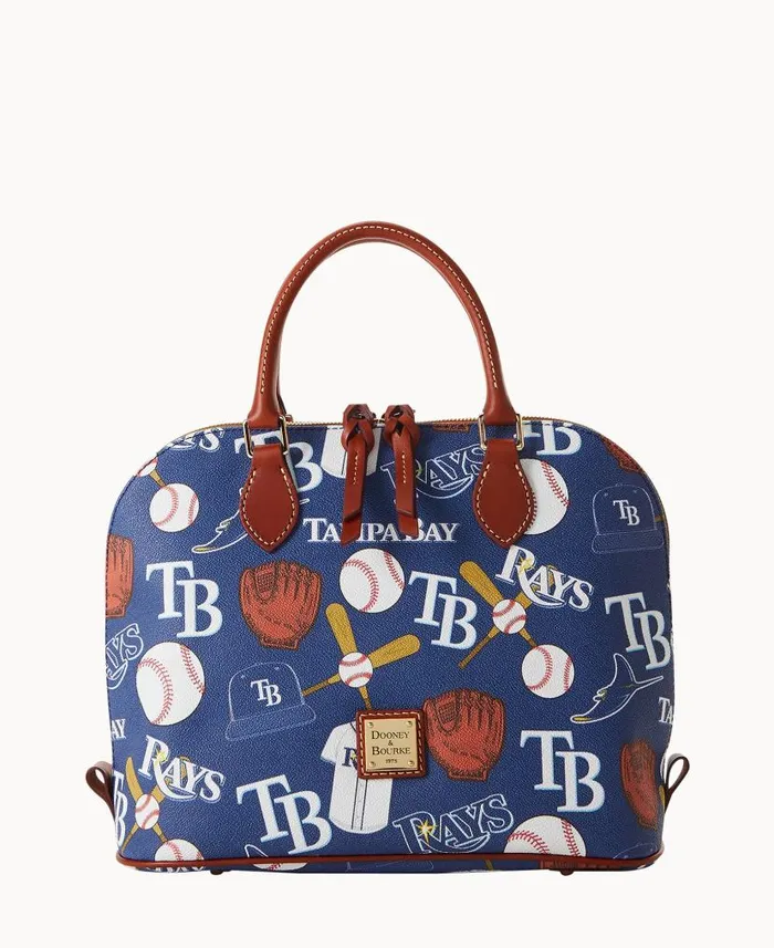 Dooney and Bourke MLB Rays Zip Zip Satchel Rays WomenMen Satchels