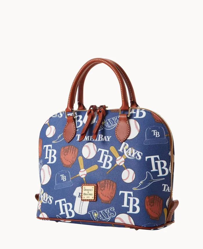 Dooney and Bourke MLB Rays Zip Zip Satchel Rays WomenMen Satchels