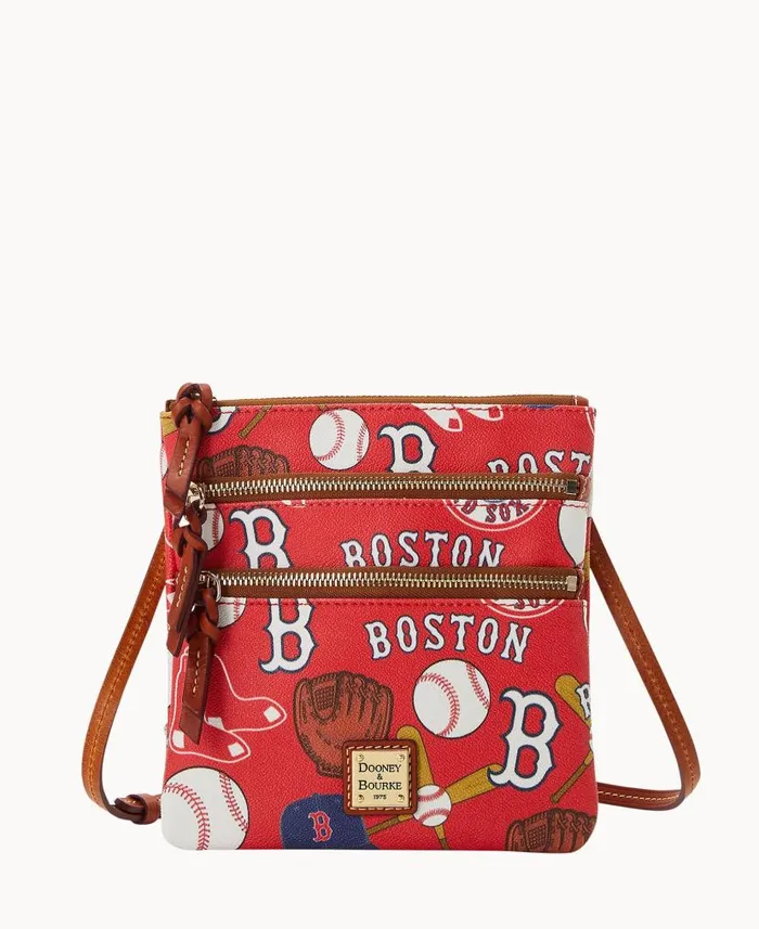 Dooney and Bourke MLB Red Sox N S Triple Zip Crossbody Red Sox WomenMen Crossbodies Dooney and Bourke MLB Red Sox N S Triple Zip Crossbody Red Sox WomenMen Crossbodies