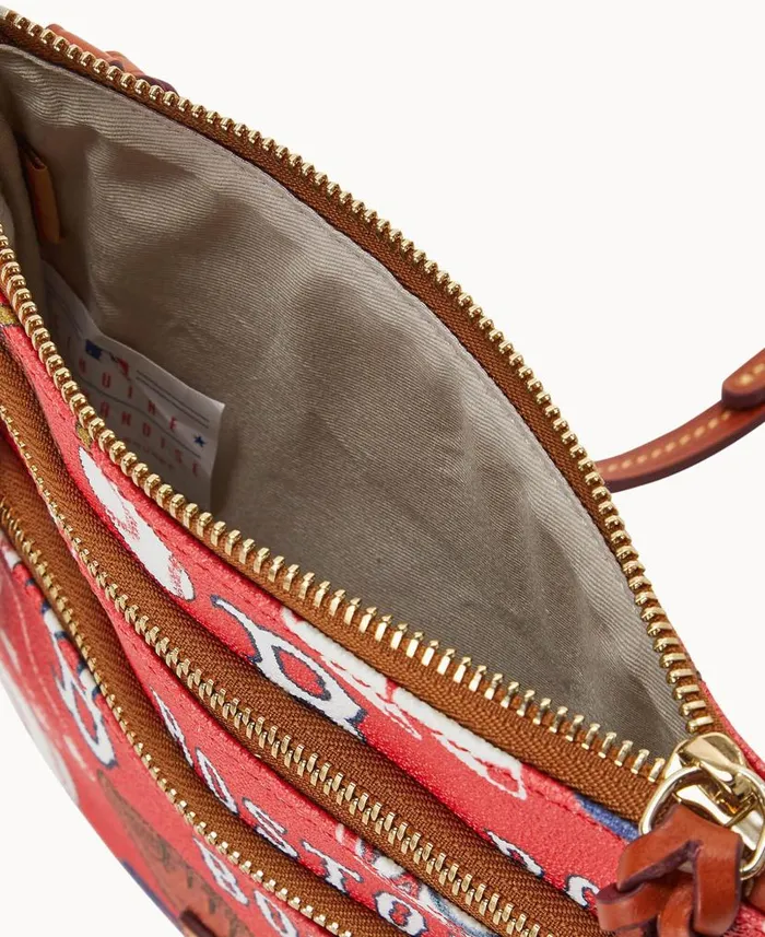 Dooney and Bourke MLB Red Sox N S Triple Zip Crossbody Red Sox WomenMen Crossbodies Dooney and Bourke MLB Red Sox N S Triple Zip Crossbody Red Sox WomenMen Crossbodies