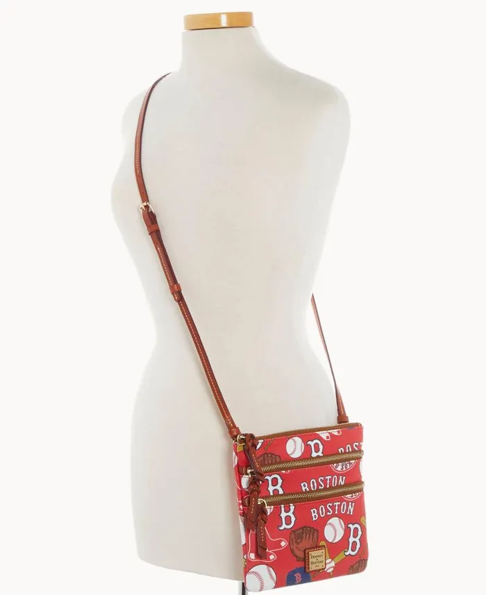 Dooney and Bourke MLB Red Sox N S Triple Zip Crossbody Red Sox WomenMen Crossbodies Dooney and Bourke MLB Red Sox N S Triple Zip Crossbody Red Sox WomenMen Crossbodies