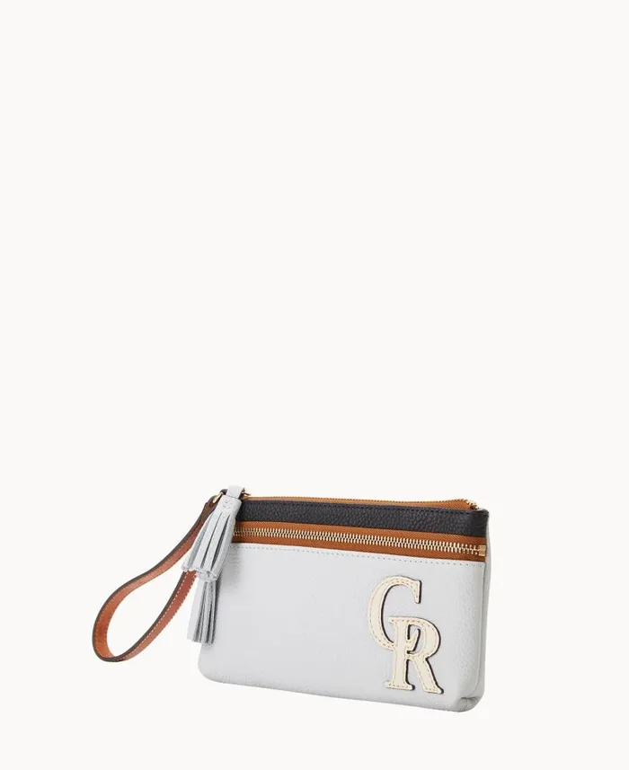Dooney and Bourke MLB Rockies Double Zip Wristlet Rockies WomenMen Wallets
