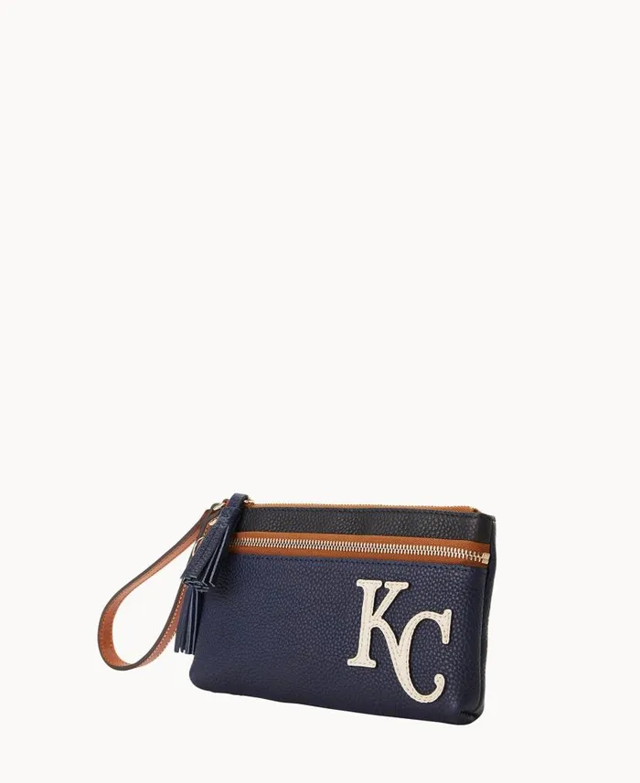 Dooney and Bourke MLB Royals Double Zip Wristlet Royals WomenMen Wallets