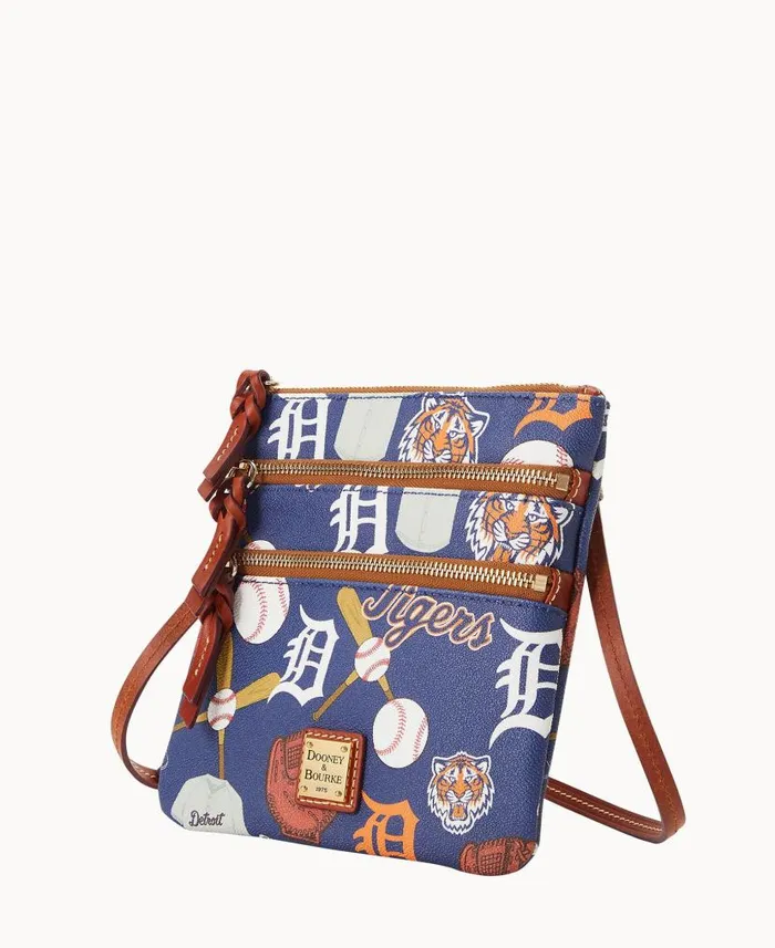 Dooney and Bourke MLB Tigers N S Triple Zip Crossbody Tigers WomenMen Crossbodies Dooney and Bourke MLB Tigers N S Triple Zip Crossbody Tigers WomenMen Crossbodies