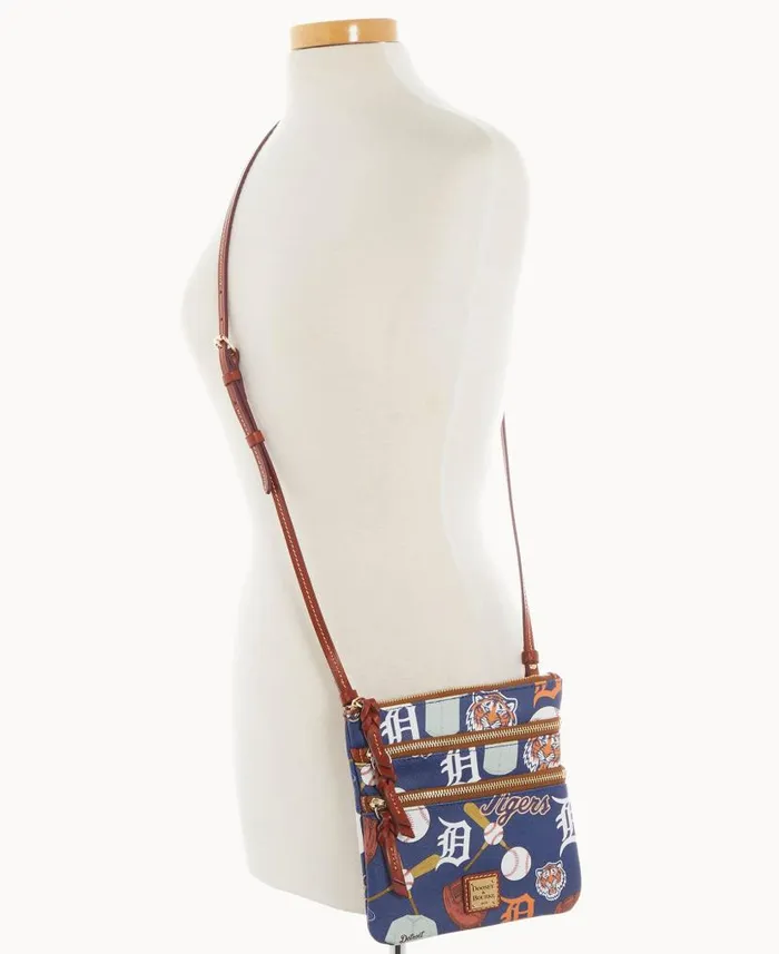 Dooney and Bourke MLB Tigers N S Triple Zip Crossbody Tigers WomenMen Crossbodies Dooney and Bourke MLB Tigers N S Triple Zip Crossbody Tigers WomenMen Crossbodies