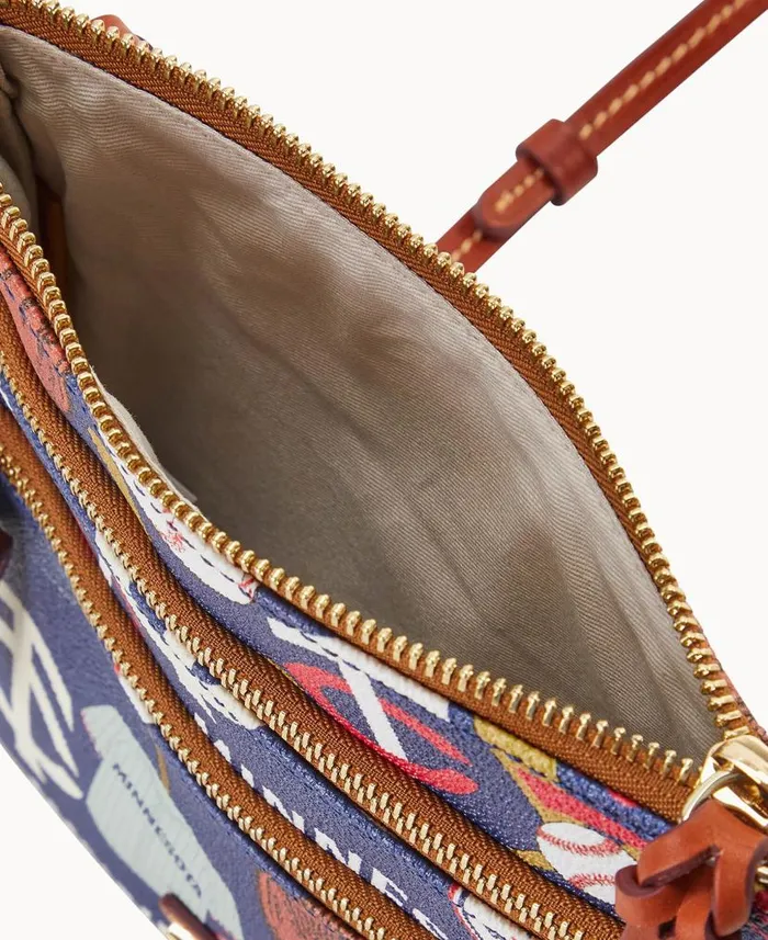 Dooney and Bourke MLB Twins N S Triple Zip Crossbody Twins WomenMen Crossbodies Dooney and Bourke MLB Twins N S Triple Zip Crossbody Twins WomenMen Crossbodies