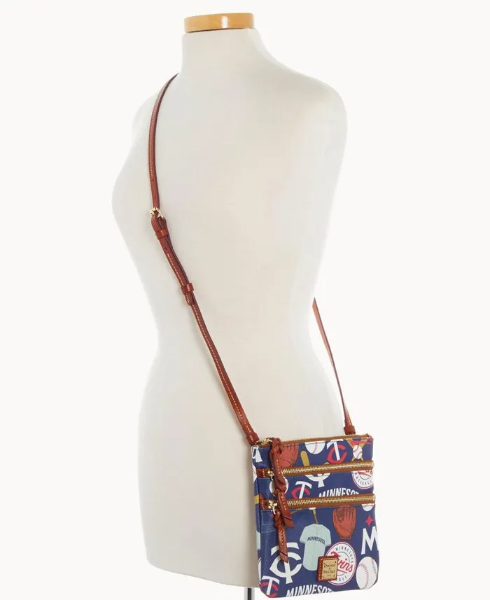 Dooney and Bourke MLB Twins N S Triple Zip Crossbody Twins WomenMen Crossbodies Dooney and Bourke MLB Twins N S Triple Zip Crossbody Twins WomenMen Crossbodies