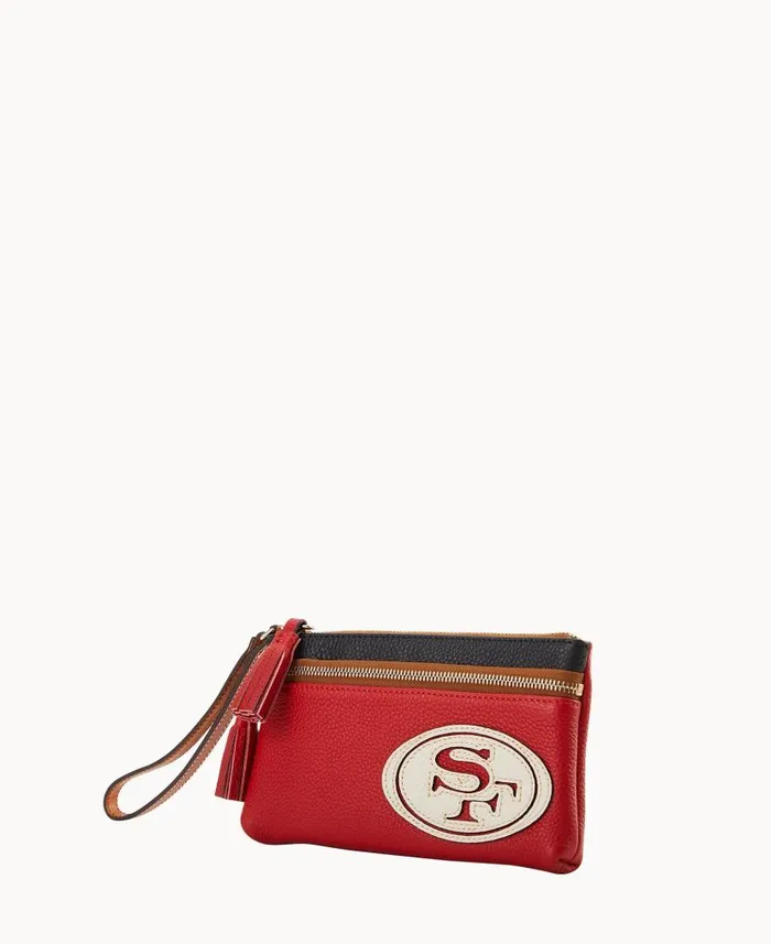 Dooney and Bourke NFL 49ERS Double Zip Wristlet 49ers WomenMen Wallets