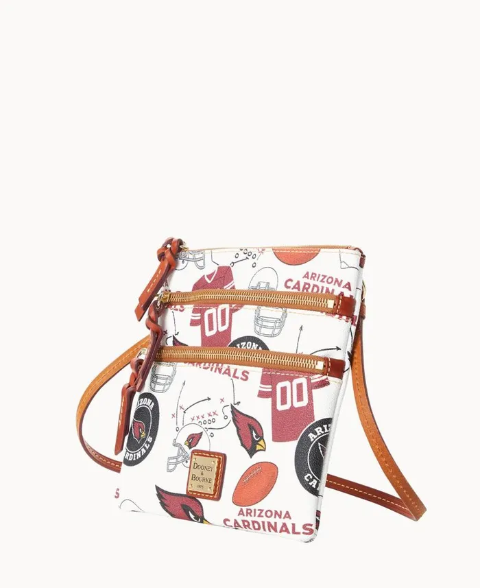 Dooney and Bourke NFL AZ Cardinals N S Triple Zip Crossbody Cardinals WomenMen Crossbodies Dooney and Bourke NFL AZ Cardinals N S Triple Zip Crossbody Cardinals WomenMen Crossbodies