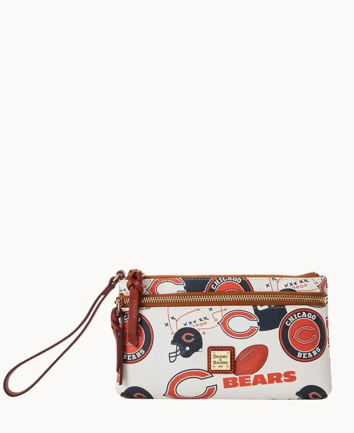Dooney and Bourke NFL Bears Double Zip Wristlet Chicago Bears WomenMen Wallets Dooney and Bourke NFL Bears Double Zip Wristlet Chicago Bears WomenMen Wallets