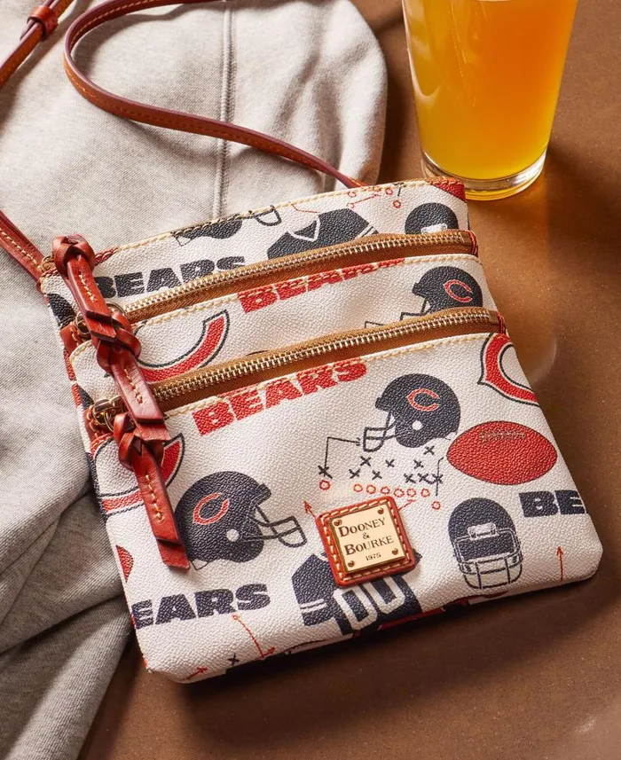Dooney and Bourke NFL Bears N S Triple Zip Crossbody Bears WomenMen Crossbodies Dooney and Bourke NFL Bears N S Triple Zip Crossbody Bears WomenMen Crossbodies