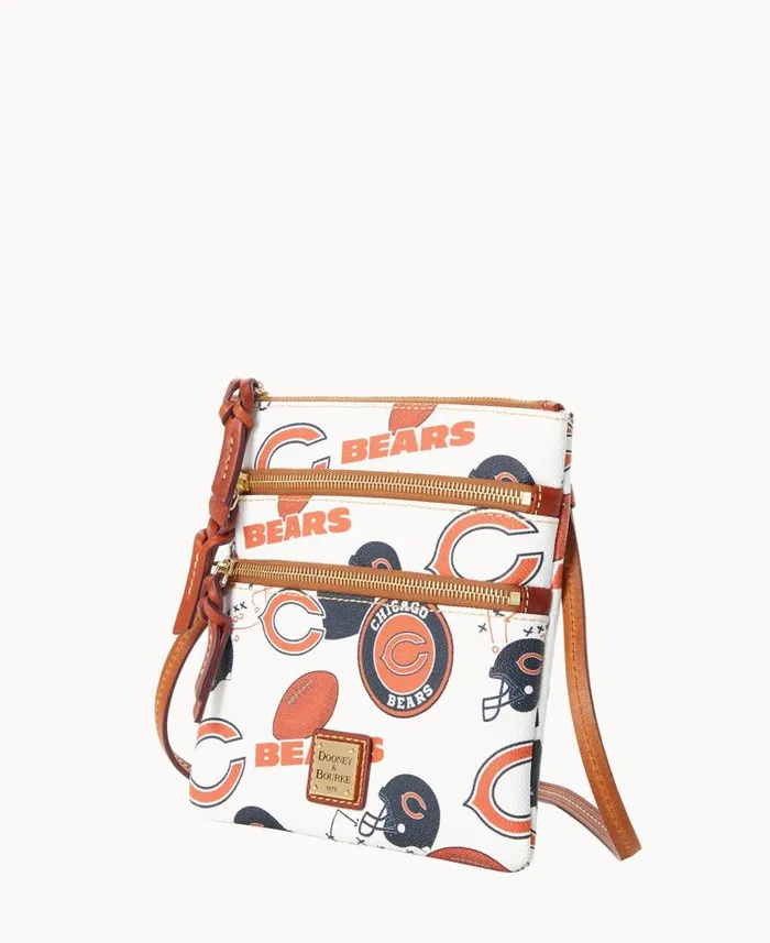 Dooney and Bourke NFL Bears N S Triple Zip Crossbody Bears WomenMen Crossbodies Dooney and Bourke NFL Bears N S Triple Zip Crossbody Bears WomenMen Crossbodies