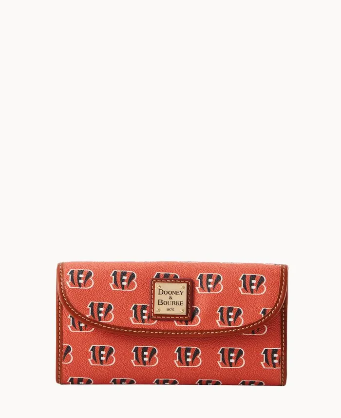 Dooney and Bourke NFL Bengals Continental Clutch Bengals WomenMen Wallets