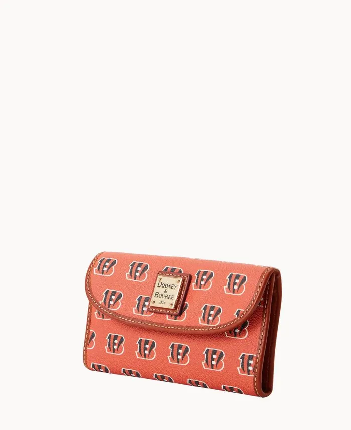 Dooney and Bourke NFL Bengals Continental Clutch Bengals WomenMen Wallets