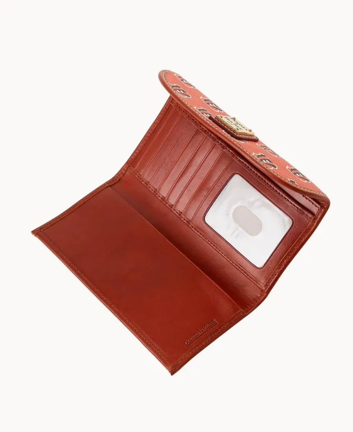 Dooney and Bourke NFL Bengals Continental Clutch Bengals WomenMen Wallets