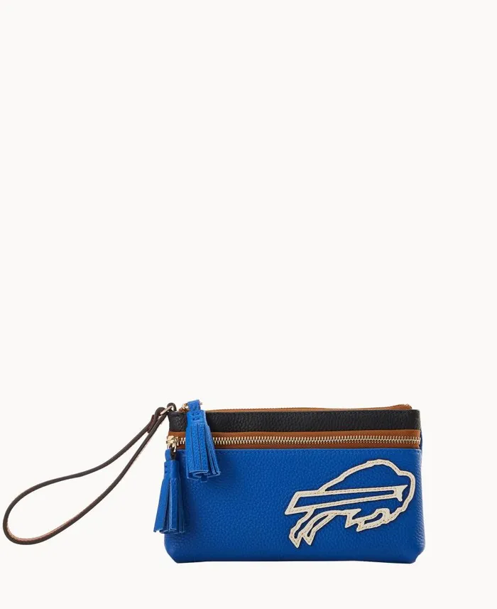 Dooney and Bourke NFL Bills Double Zip Wristlet Bills WomenMen Wallets