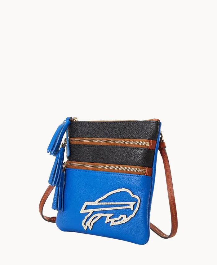 Dooney and Bourke NFL Bills Triple Zip Crossbody Bills WomenMen Crossbodies