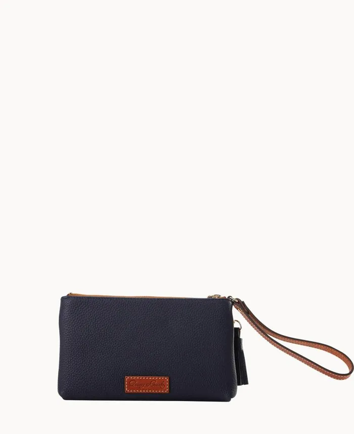Dooney and Bourke NFL Broncos Double Zip Wristlet Broncos WomenMen Wallets