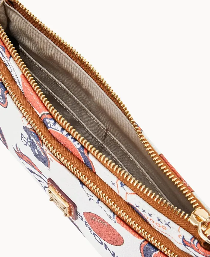 Dooney and Bourke NFL Broncos Double Zip Wristlet Denver Broncos WomenMen Wallets Dooney and Bourke NFL Broncos Double Zip Wristlet Denver Broncos WomenMen Wallets