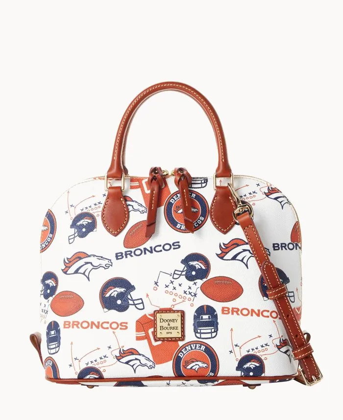 Dooney and Bourke NFL Broncos Zip Zip Satchel Broncos WomenMen Satchels