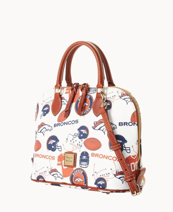 Dooney and Bourke NFL Broncos Zip Zip Satchel Broncos WomenMen Satchels