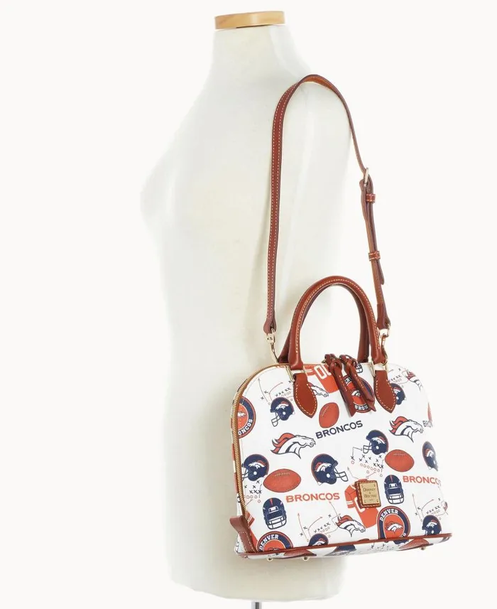 Dooney and Bourke NFL Broncos Zip Zip Satchel Broncos WomenMen Satchels