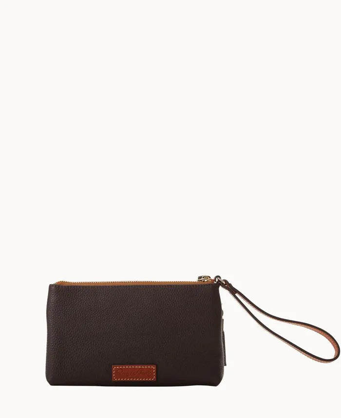 Dooney and Bourke NFL Browns Double Zip Wristlet Browns WomenMen Wallets