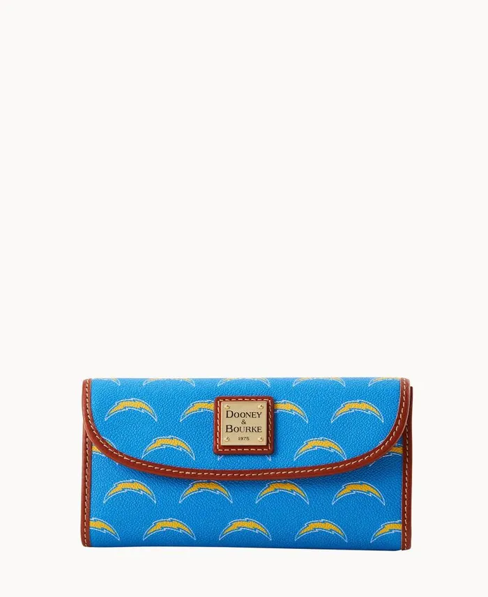 Dooney and Bourke NFL Chargers Continental Clutch Chargers WomenMen Wallets