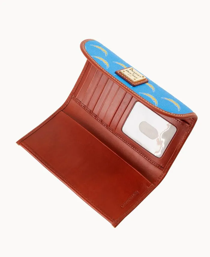 Dooney and Bourke NFL Chargers Continental Clutch Chargers WomenMen Wallets