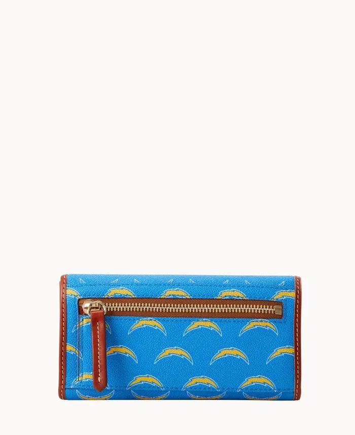 Dooney and Bourke NFL Chargers Continental Clutch Chargers WomenMen Wallets