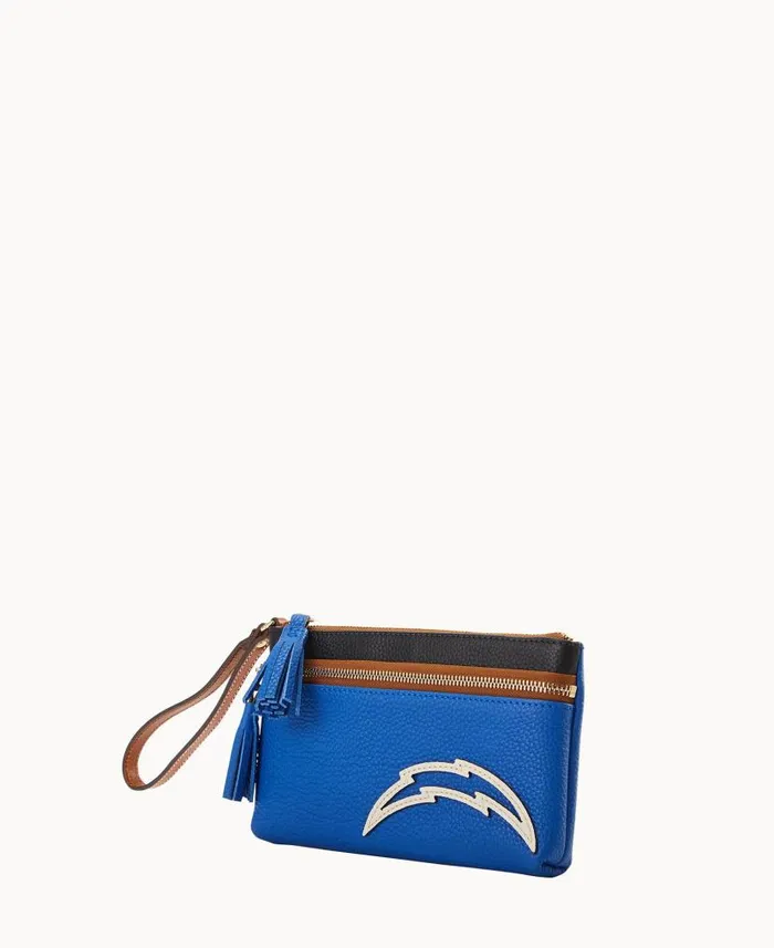 Dooney and Bourke NFL Chargers Double Zip Wristlet Chargers WomenMen Wallets Dooney and Bourke NFL Chargers Double Zip Wristlet Chargers WomenMen Wallets