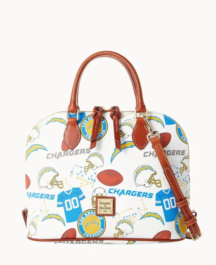 Dooney and Bourke NFL Chargers Zip Zip Satchel Chargers WomenMen Satchels