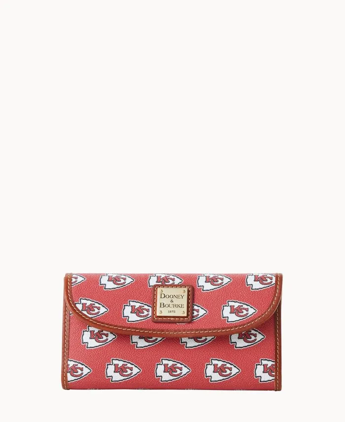 Dooney and Bourke NFL Chiefs Continental Clutch Chiefs WomenMen Wallets