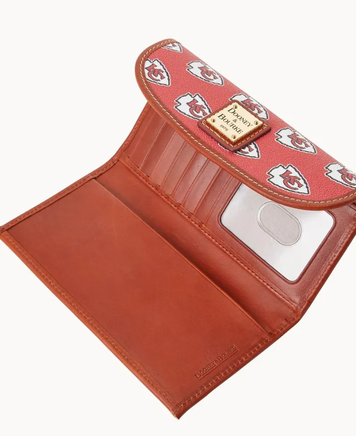 Dooney and Bourke NFL Chiefs Continental Clutch Chiefs WomenMen Wallets