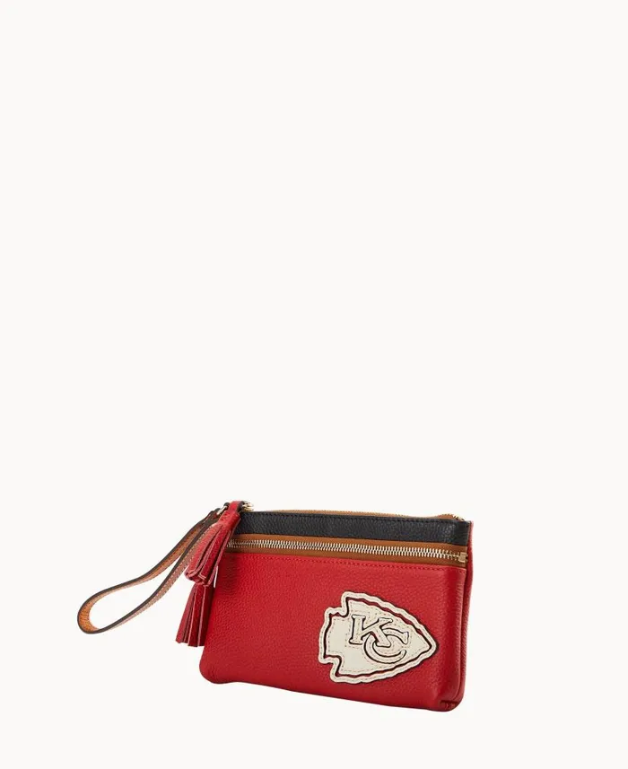 Dooney and Bourke NFL Chiefs Double Zip Wristlet Chiefs WomenMen Wallets