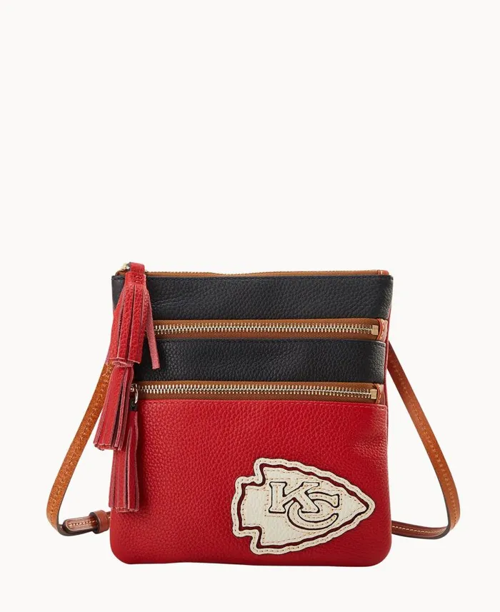Dooney and Bourke NFL Chiefs Triple Zip Crossbody Chiefs WomenMen Crossbodies Dooney and Bourke NFL Chiefs Triple Zip Crossbody Chiefs WomenMen Crossbodies