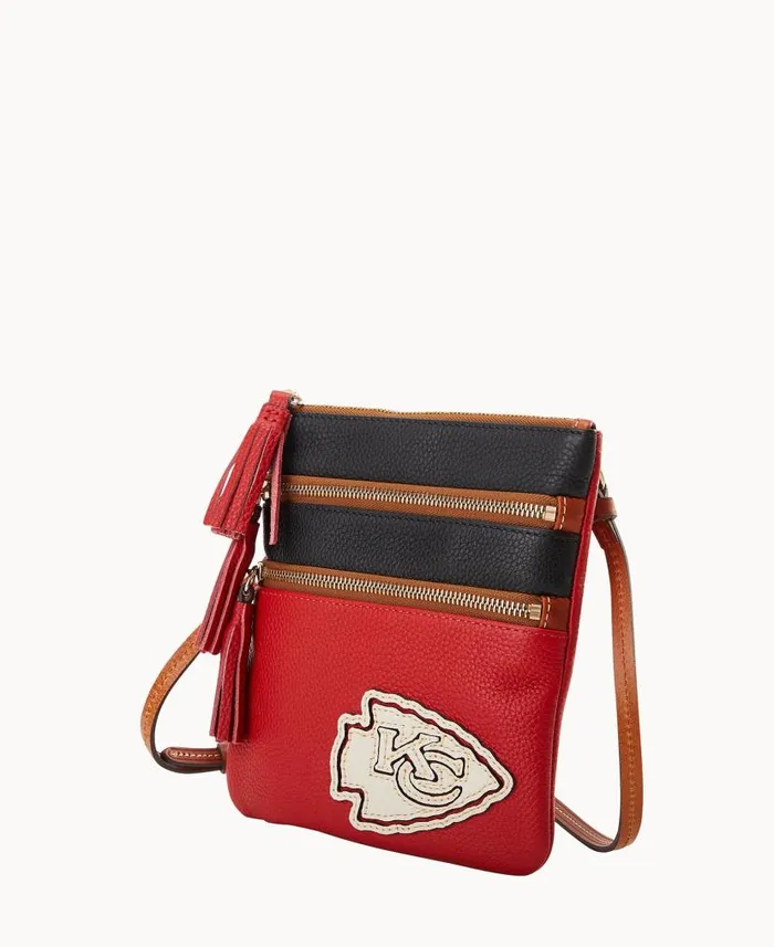 Dooney and Bourke NFL Chiefs Triple Zip Crossbody Chiefs WomenMen Crossbodies Dooney and Bourke NFL Chiefs Triple Zip Crossbody Chiefs WomenMen Crossbodies