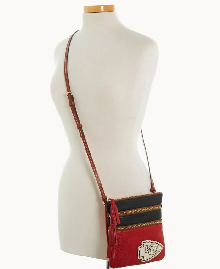 Dooney and Bourke NFL Chiefs Triple Zip Crossbody Chiefs WomenMen Crossbodies Dooney and Bourke NFL Chiefs Triple Zip Crossbody Chiefs WomenMen Crossbodies