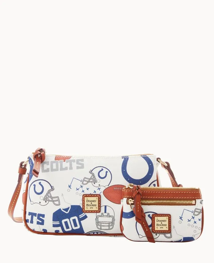 Dooney and Bourke NFL Colts Lexi Crossbody Sm Coin Case Colts WomenMen Crossbodies Dooney and Bourke NFL Colts Lexi Crossbody Sm Coin Case Colts WomenMen Crossbodies