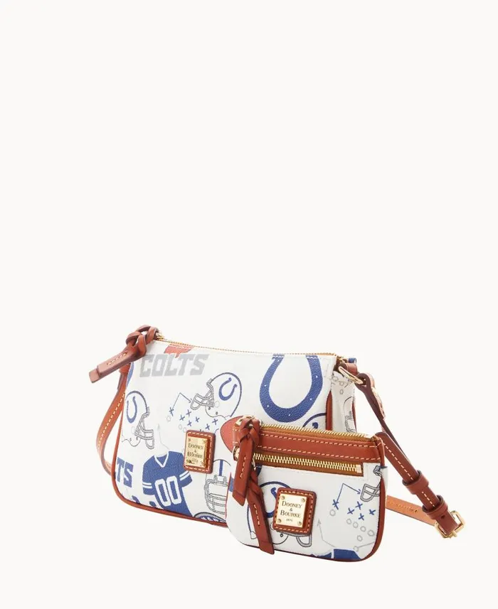 Dooney and Bourke NFL Colts Lexi Crossbody Sm Coin Case Colts WomenMen Crossbodies Dooney and Bourke NFL Colts Lexi Crossbody Sm Coin Case Colts WomenMen Crossbodies