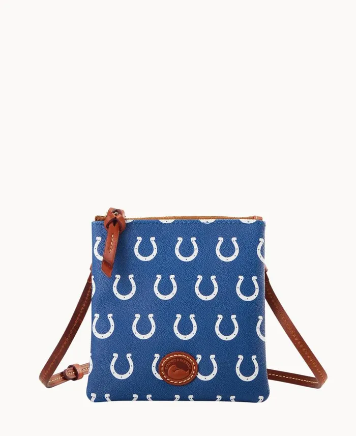 Dooney and Bourke NFL Colts Small North South Top Zip Crossbody Colts WomenMen Crossbodies Dooney and Bourke NFL Colts Small North South Top Zip Crossbody Colts WomenMen Crossbodies