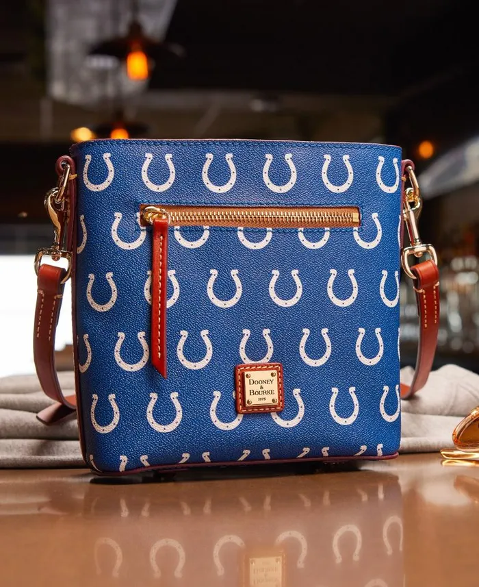 Dooney and Bourke NFL Colts Small Zip Crossbody Colts WomenMen Crossbodies